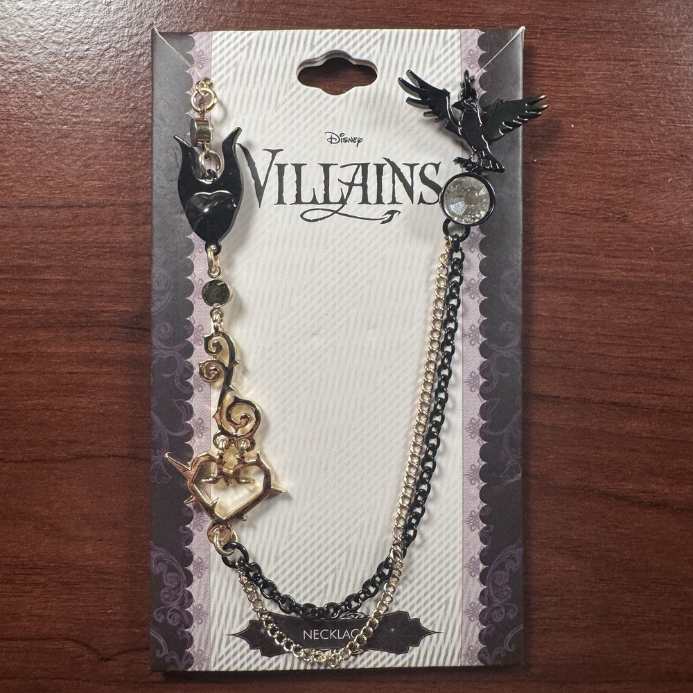 Disney Villains Maleficent Cluster Charm Mixed Metals Necklace 19in New